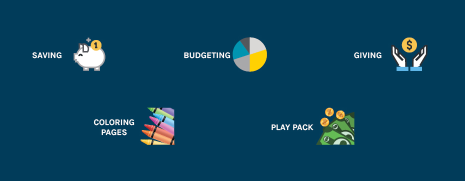 savings budgeting giving coloring pages play pack