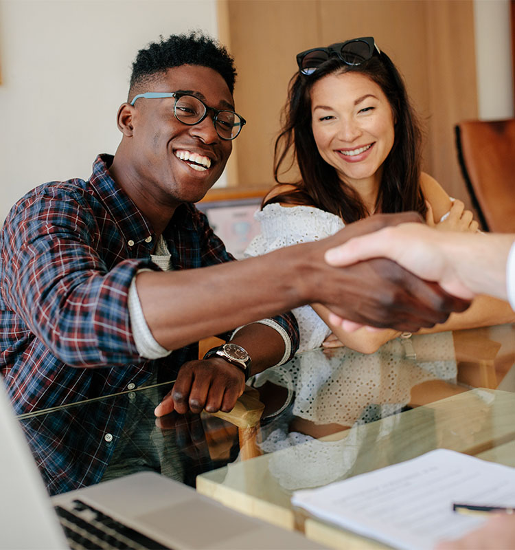 couple agreeing to loan