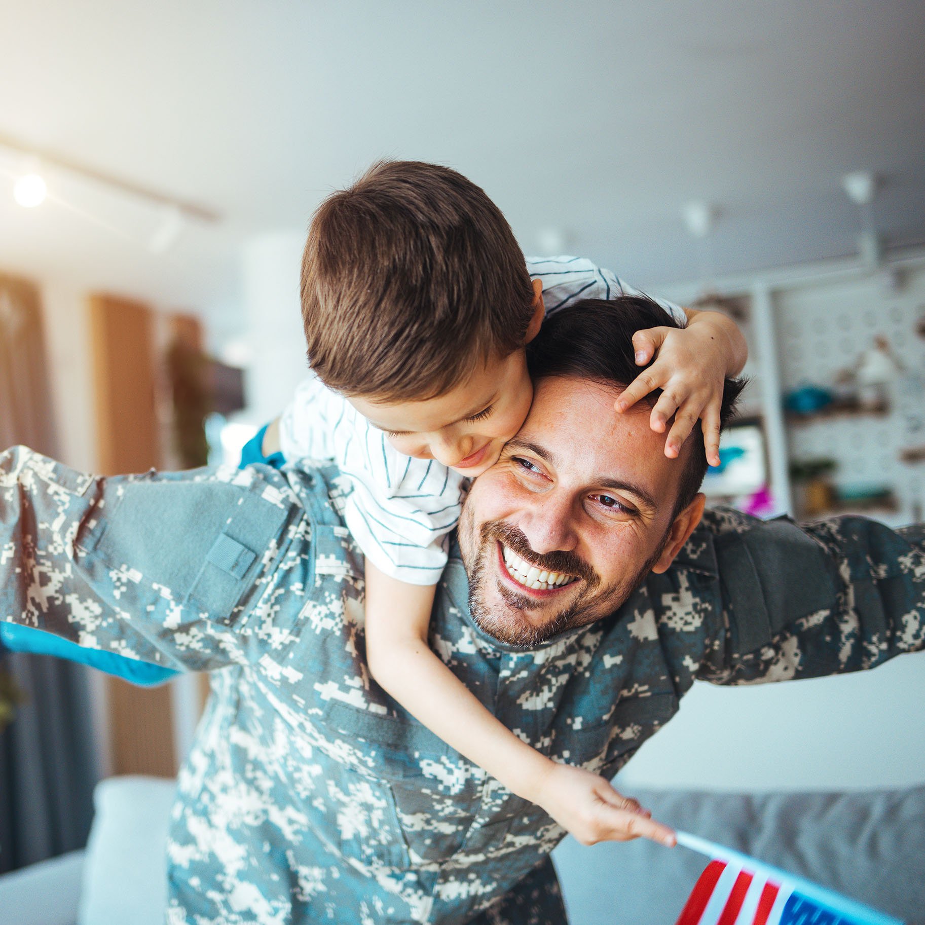 military father and son